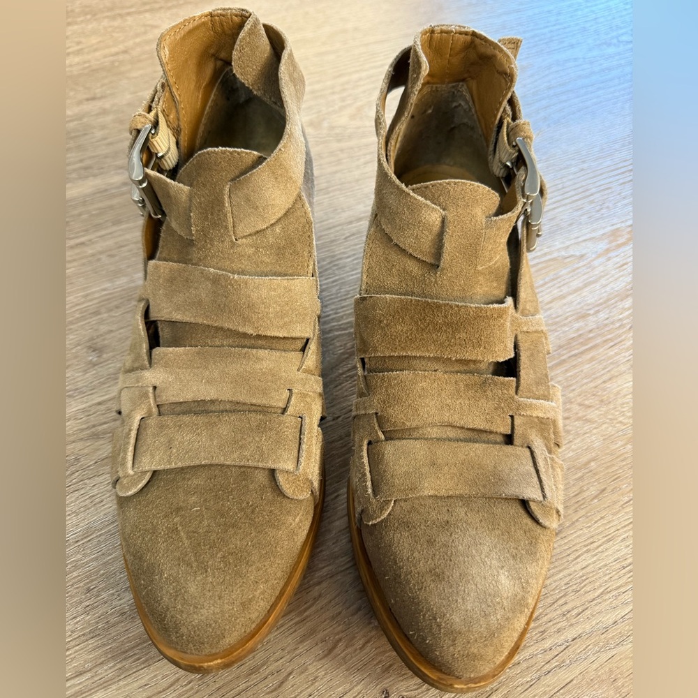 House of Harlow 1960 Suede Strap Ankle Boots - Size 36